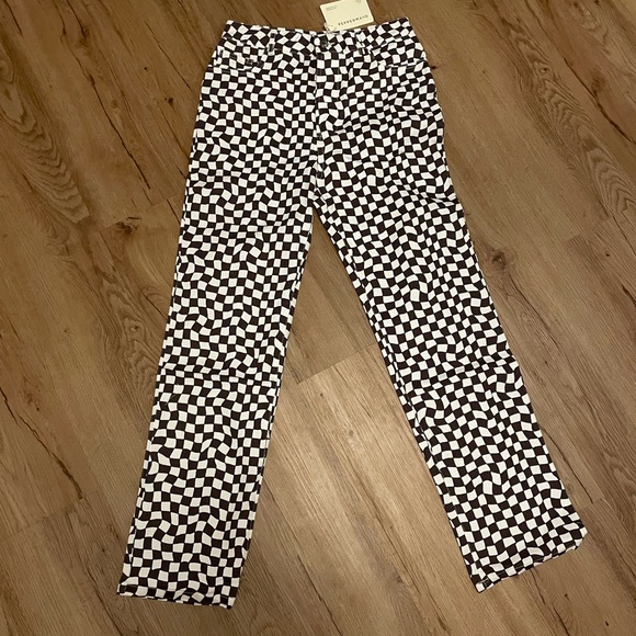 PEPPERMAYO Electric Avenue Pants - Warped Check - Size 6 - Picture 2 of 6